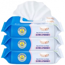 五羊 婴儿护肤柔湿巾80片*3包