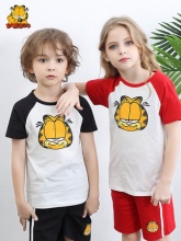 BABiBOO 加菲猫 儿童棉短袖t恤