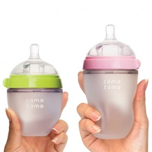 可么多么 (COMOTOMO) 婴儿 宽口径硅胶奶瓶套装150ml+250ml