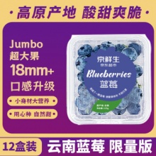 京鲜生 云南蓝莓jumbo超大果 约125g*12盒装