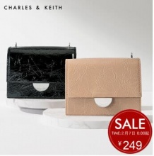 CHARLES＆KEITH CK2-80671036-1 女士金属扣饰单肩包