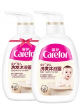 Carefor爱护 婴儿沐浴露洗发水二合一 500ml*2瓶