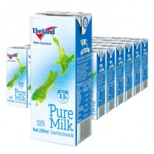 新西兰进口，纽仕兰 3.5g蛋白质部分脱脂牛奶 250ml*24整箱装