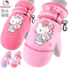 Hello Kitty 儿童防水加绒滑雪手套