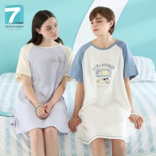 七色纺2020新款可爱甜美风纯棉睡裙