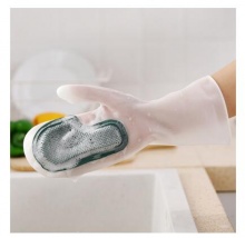 硅胶带毛刷防水厨房清洁手套