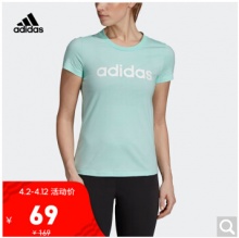 阿迪达斯 女装运动型格短袖T恤