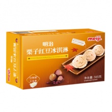 明治（meiji）栗子红豆冰淇淋 565g/盒