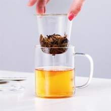 杯元素 耐热茶水分离带过滤水杯400ml