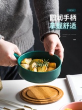 京樱 陶瓷带手柄烤碗