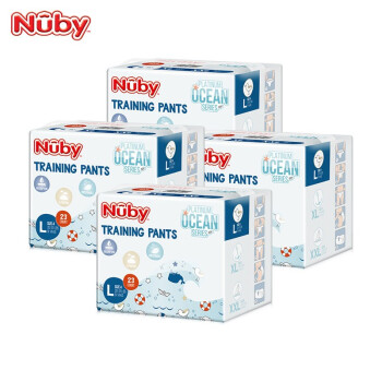 nuby（努比）海洋系列拉拉裤 L码4包装共92片