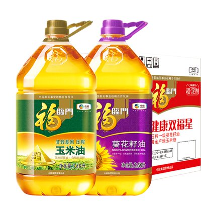 福临门 地玉米油+葵花籽油3.68L*2桶