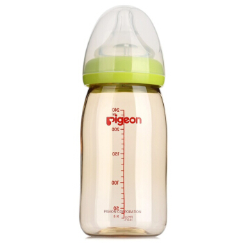 贝亲 宽口径PPSU奶瓶240ml(绿色瓶盖)