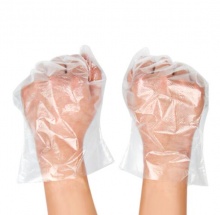 超护 一次性塑料透明加厚手套100只
