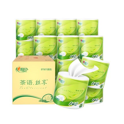 心相印 茶语丝享卷筒纸4层140克27卷