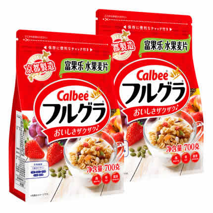 Calbee/卡乐比水果麦片700g*2包