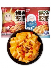 锅圈食汇红油面皮干拌面宽面皮4包