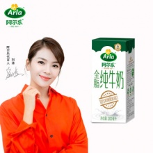 阿尔乐 高钙全脂纯牛奶200ml*24盒