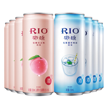 锐澳 微醺系列 3度 乳酸菌味+白桃味 330ml*8罐