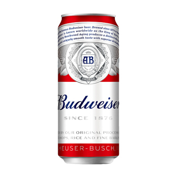 百威（Budweiser）淡色拉格啤酒 550ml*15听 