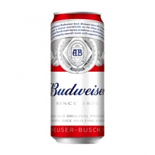 百威（Budweiser）淡色拉格啤酒 550ml*15听 