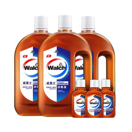 威露士 消毒液1L*3瓶送便携装3支60ml