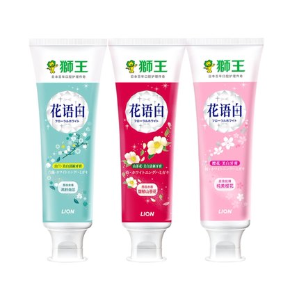 狮王 花语白美白牙膏140g×3支