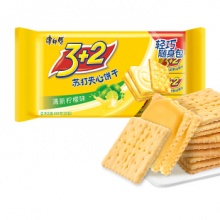 康师傅 3+2苏打夹心饼干 清新柠檬味 500g