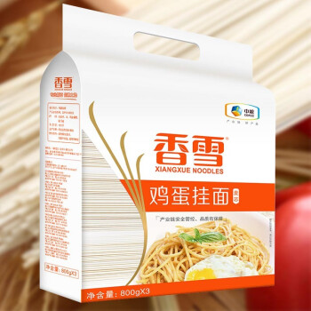 香雪面条 挂面 麦芯鸡蛋面2.4kg