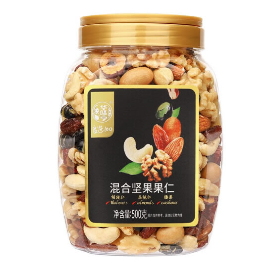 华味亨混合坚果果仁金款500g\/罐