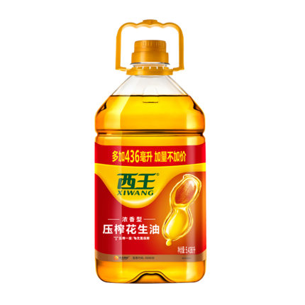 西王花生油浓香压榨一级食用油5.436L