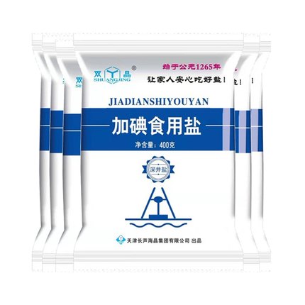双晶食用深井盐400g×6袋