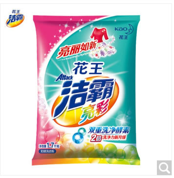 花王洁霸 亮彩无磷洗衣粉1.7kg