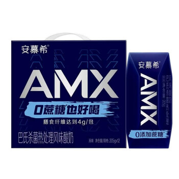 伊利 安慕希AMX小黑钻0蔗糖原味酸奶205g*12盒