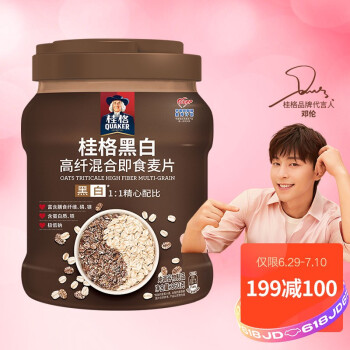 桂格  黑麦燕麦混合即食麦片罐装860克