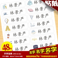 ey/益洋 学生姓名贴48贴