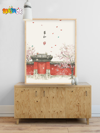 佳彩天颜 中国风手绘数字油画