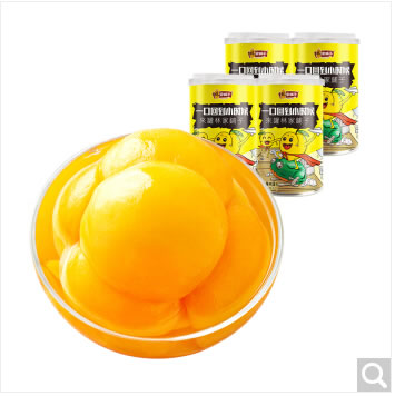林家铺子 糖水黄桃水果罐头425g*4罐