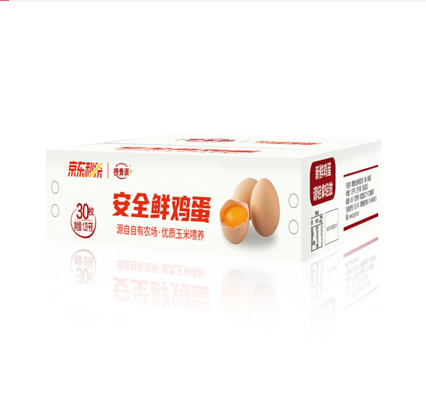 德青源 安全鲜鸡蛋30枚1.29kg