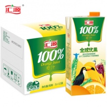 汇源果汁 橙汁果汁饮料 100%橙汁1L*12盒