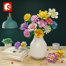 森宝 积木DIY装饰花束