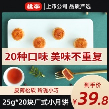 桃李  广式小月饼25g*20块