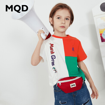 MQD 男童圆领T恤本白