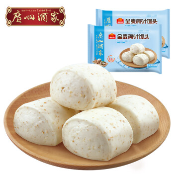 广州酒家 全麦椰汁馒头400g*2袋