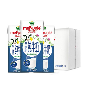 Arla 麦之悠 全脂纯牛奶 200ml*24