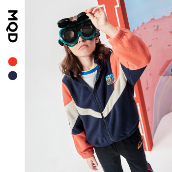 MQD 拼接摇粒绒外套