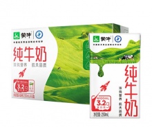 【34.5】蒙牛 全脂纯牛奶 250ml*16盒
