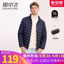 雪中飞  男子立领羽绒服
