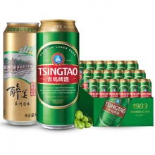 青岛啤酒1903精酿啤酒500ml*18听+山水啤酒500*12听
