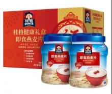 桂格 即食燕麦片礼盒装1kg*2罐